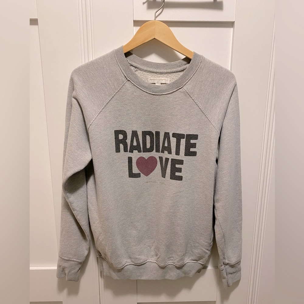 SPIRITUAL GANGSTER cosy crew neck sweater in size small. 100% cotton